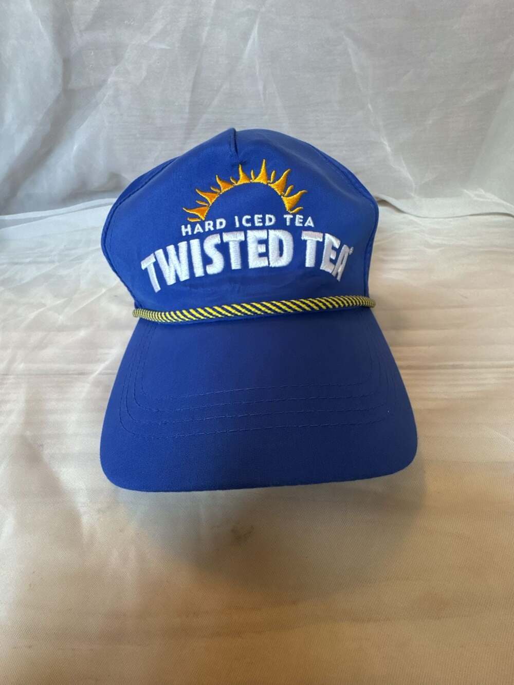 Twisted Tea Hard Iced Tea Blue Rope Snapback Hat with 'Keep It Twisted' Embroide